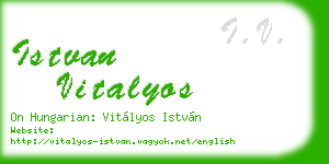 istvan vitalyos business card