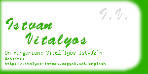 istvan vitalyos business card